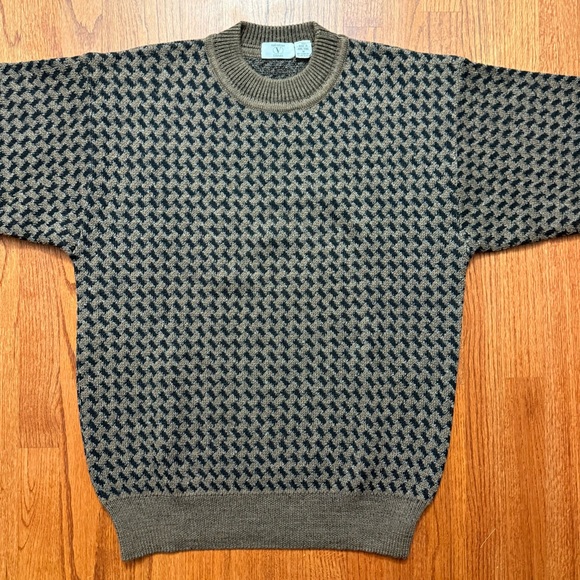 Valentino Uomo worsted wool crewneck vintage sweater size M - Picture 3 of 16